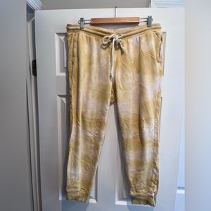 Tie Dye Yellow Sweatpants Size Large - Used